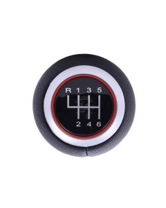 888 CAR ACCESSORIES Audi ručica menjača 6 brzina sa crvenim krugom kožna - YCGK170-6