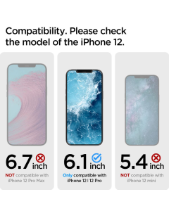 Zaštitno staklo za iPhone 12/ 12 Pro crno Hartowane Spigen.tR slim HD - AGL01512