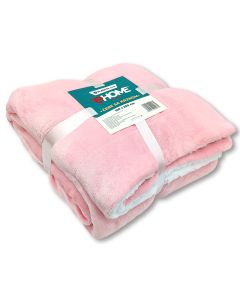 eHomeLiving Ćebe sa krznom 150x200cm roze - ZB066-ROZE