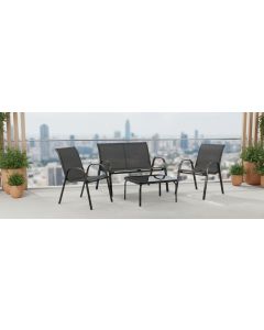 ZEN GARDEN Baštenska garnitura Lagos, crna