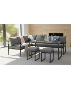 ZEN GARDEN Baštenska garnitura Vento, siva