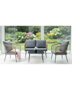 ZEN GARDEN Baštenska garnitura Dali, ratan/braon