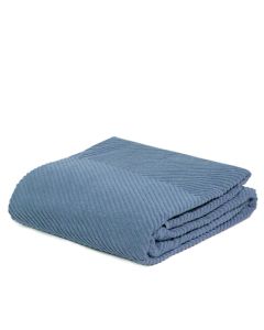 DEKOR DOM Frotirski prekrivač 145x200cm Zig zag Grande, jeans - 024675