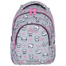ASTRABAG Ranac đački anatomski 3zipa AB330 Panda 502024010 sivi