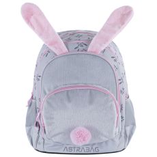 ASTRABAG Ranac đački anatomski 3zipa 1džep AB340 Honeybunny 502023076 sivo-roze