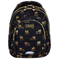 HEAD Ranac đački anatomski 3zipa AB330 Golden Frenchie 24.502024027 crno-zlatni
