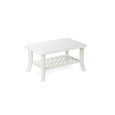 IPAE-PROGARDEN Baštenski plastični sto Niso - beli 90 × 60 × 46 cm