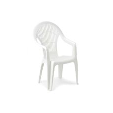 IPAE-PROGARDEN Baštenska plastična stolica Vega - bela 57,5 × 56 × 94 cm