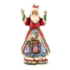 JIM SHORE Wish You Merry Xmas Santa Hanging Ornament Figure