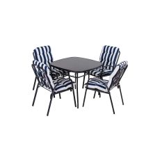 Green Bay Baštenski set sto + 4 stolice sa jastucima – Veneto