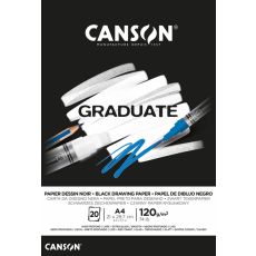 CANSON Blok a4 120g 20 lista  black paper 400110386