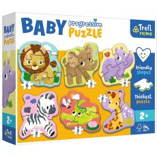 TREFL Puzzle Baby Safari - 6 puzzli (2,3,4,5,6 delova)