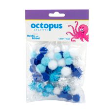 OCTOPUS Dekorativni pom-pom mix 50kom unl-1672 octopus