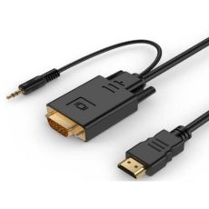 GEMBIRD HDMI na VGA + audio adapter kabl, single port, 3m, crni (A-HDMI-VGA-03-10)