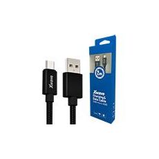 XWAVE Kabl USB2.0 na Micro USB 2M,2A, aluminium, upleteni, crni