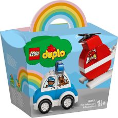 LEGO DUPLO VATROGASNI HELIKOPTER I POLICIJSKI AUTO