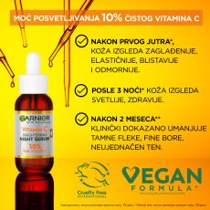 GARNIER Skin Naturals Noćni serum za blistavu kožu, Vitamin C, 30 ml