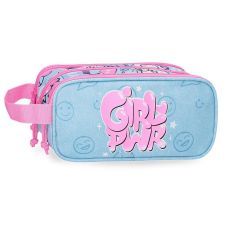 MOVOM GIRL POWER prazna pernica sa 3 pregrade - plava