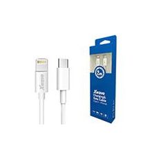 XWAVE Kabl USB Tip-C za IPHONE 2m 3A, lightning aluminium, bela