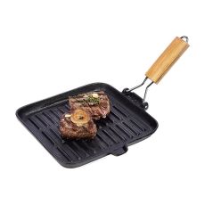 GASIKS  Tiganj grill  sa drvenom drškom 22x22 cm
