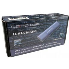 LC POWER LC-M2-C-MULTI-2 NVME SSD Rack M2 Enclosure for M.2 SSD USB3.2 Gen.2x1 Type C Antracit