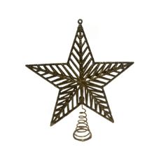 Novogodišnji ukras vrh zlatna zvezda 18 cm, 126015