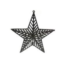 Novogodišnji ukras vrh srebrna zvezda 18 cm, 126016