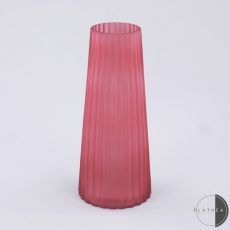 POLIMONT Vaza staklena crvena 14X32 cm