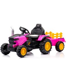 PREMIUM STIL Dečiji traktor sa prikolicom i daljinskim roze