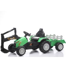 PREMIUM STIL Traktor sa prikolicom i pokretnom kašikom Zeleni