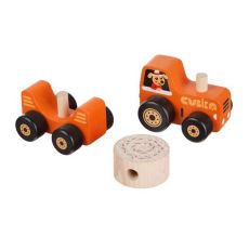 CUBIKA Drvena igračka Traktor - 3 elementa