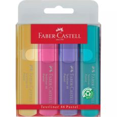 FABER CASTELL Tekst marker 46, set  1/4 pastel