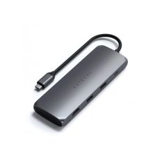SATECHI Aluminium USB-C Hybrid Multiport adapter, siva