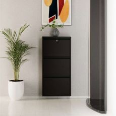 HANAH HOME Cipelarnik Locking Metal, crna