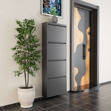 HANAH HOME Cipelarnik Locking Metal, antracit