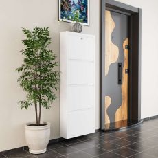 HANAH HOME Cipelarnik Locking Metal, bela