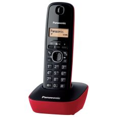 PANASONIC Bežični telefon KX-TG1611FXR, crna/crvena