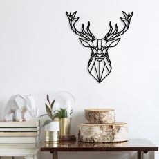WALLXPERT Zidna dekoracija Deer4 Black