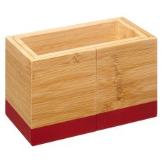 FIVE Kutija za pribor Modern 18x10x12cm bambus crvena