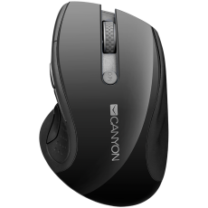 CANYON 2.4GHz wireless mouse with 6 buttons, optical tracking - blue LED, DPI 1000/1200/1600, Black pearl glossy, 113x71x39.5mm, 0.07kg