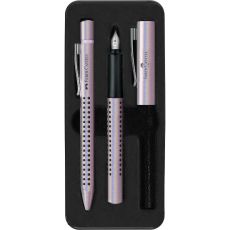 FABER CASTELL Set grip hemijska olovka+nalivpero M glam pearl 201533