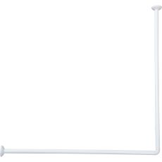 TENDANCE Držač za zavese za kadu ugaoni 90x90cm aluminijum bela
