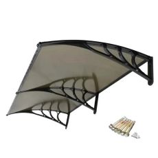 Nadstrešnica Aluminijumska 200x150cm Crna Bronza 5mm