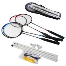 DENIS Set za badminton sa 4 reketa, 2 loptice i mrežom