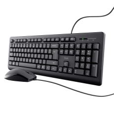 TRUST Žična tastatura + miš Primo, crna
