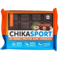 CHIKALAB Vegan tamna čokolada sa lešnikom 100g