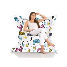 ATELIER DEL SOFA Baštenski lazy bag - jastuk Giant Game console, bela