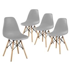 LEMON PLANET Set trpezarijskih stolica Aurora 4/1, siva