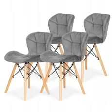 LEMON PLANET Set trpezarijskih stolica Freja 4/1, siva