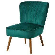 ENA Zelena plišana fotelja 60x65x76cm